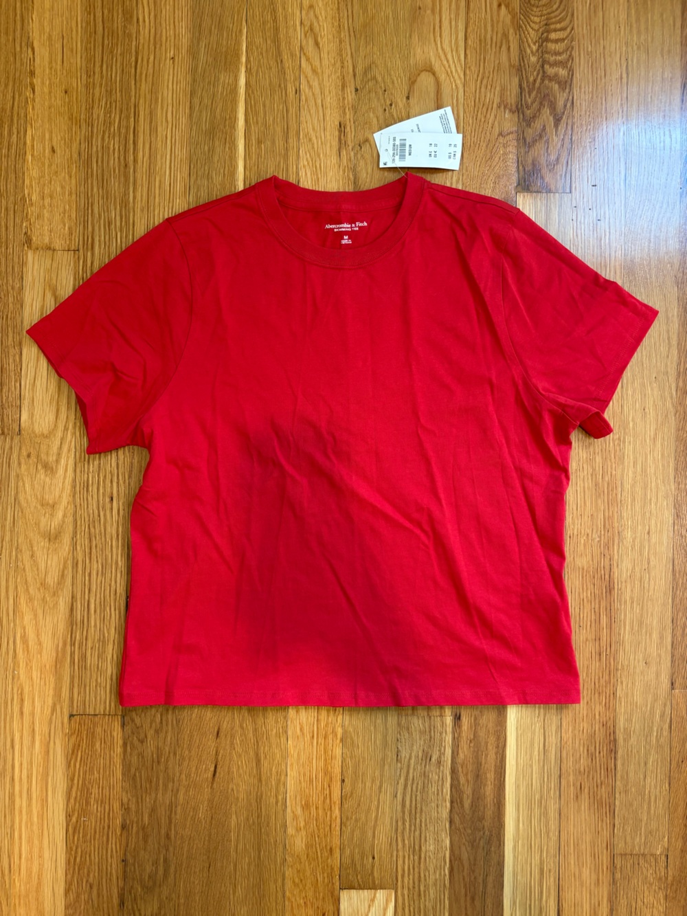 Abercrombie and Fitch Essential Polished Body-skimming Tee - Firey Red NWT